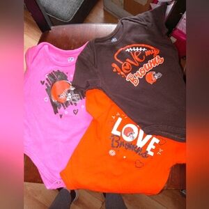 3 For $12 NFL Cleveland Browns Onesies